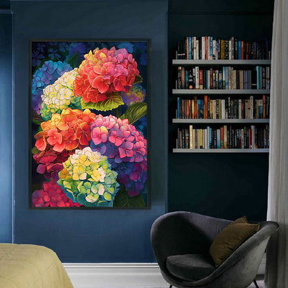 Hydrangeas - 11CT Stamped Cross Stitch 40*60CM