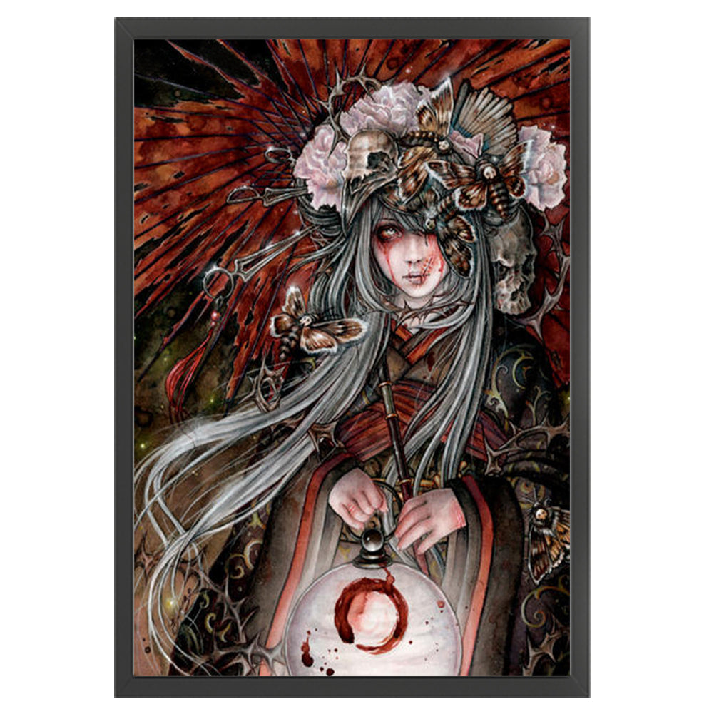 Horror Girl - 11CT Stamped Cross Stitch 50*70CM