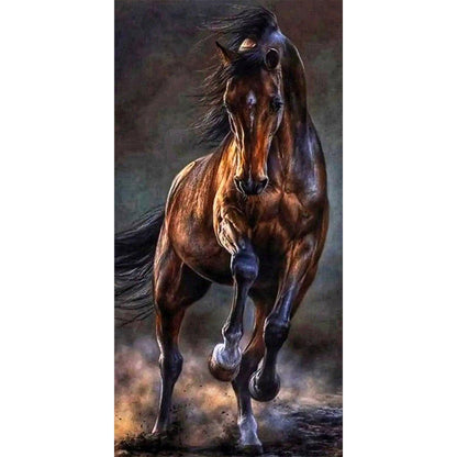 Dark Horse Running - Full Round Drill Diamond Painting 40*80CM