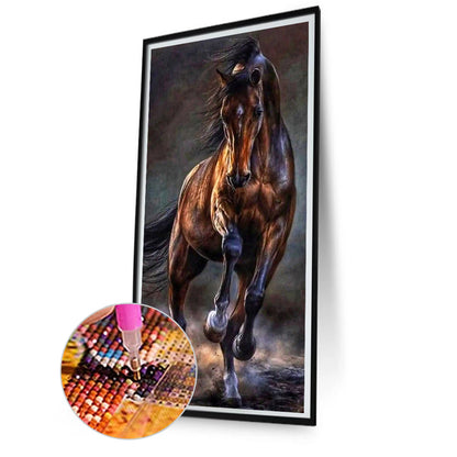 Dark Horse Running - Full Round Drill Diamond Painting 40*80CM