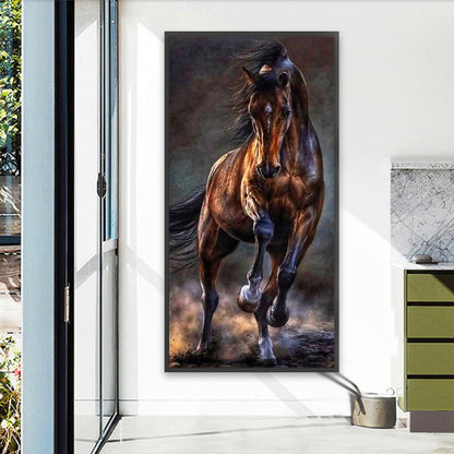 Dark Horse Running - Full Round Drill Diamond Painting 40*80CM