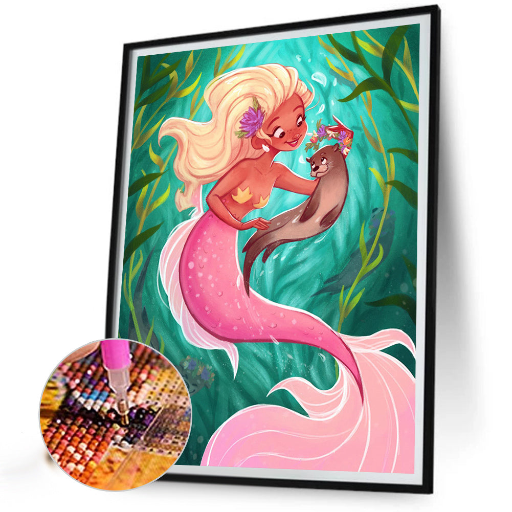 Mermaid - Full Round AB Drill Diamond Painting 40*50CM