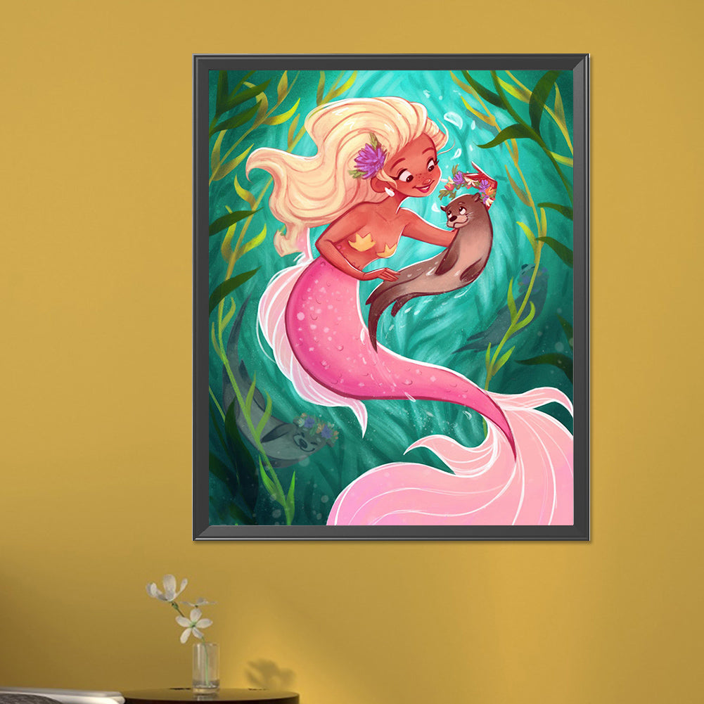 Mermaid - Full Round AB Drill Diamond Painting 40*50CM