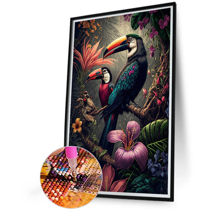 Parrot - Full Round AB Drill Diamond Painting 40*60CM