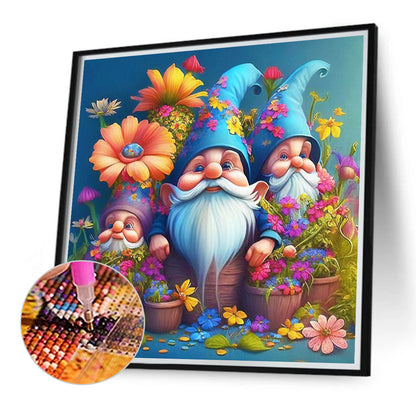 Garden Gnome - Full Round Drill Diamond Painting 40*40CM