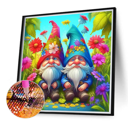 Garden Gnome - Full Round Drill Diamond Painting 40*40CM