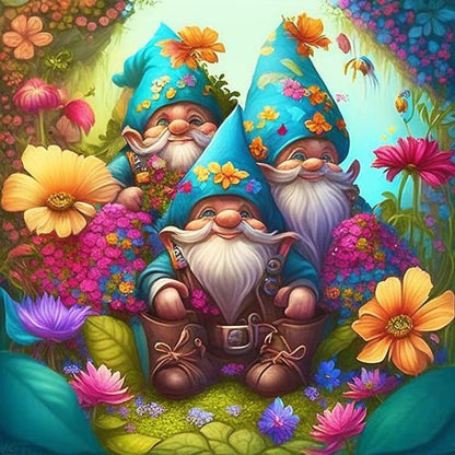 Garden Gnome - Full Round Drill Diamond Painting 40*40CM