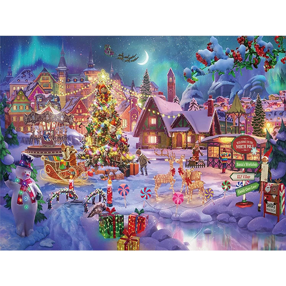 Christmas Street - Full Square Drill Diamond Painting 40*30CM