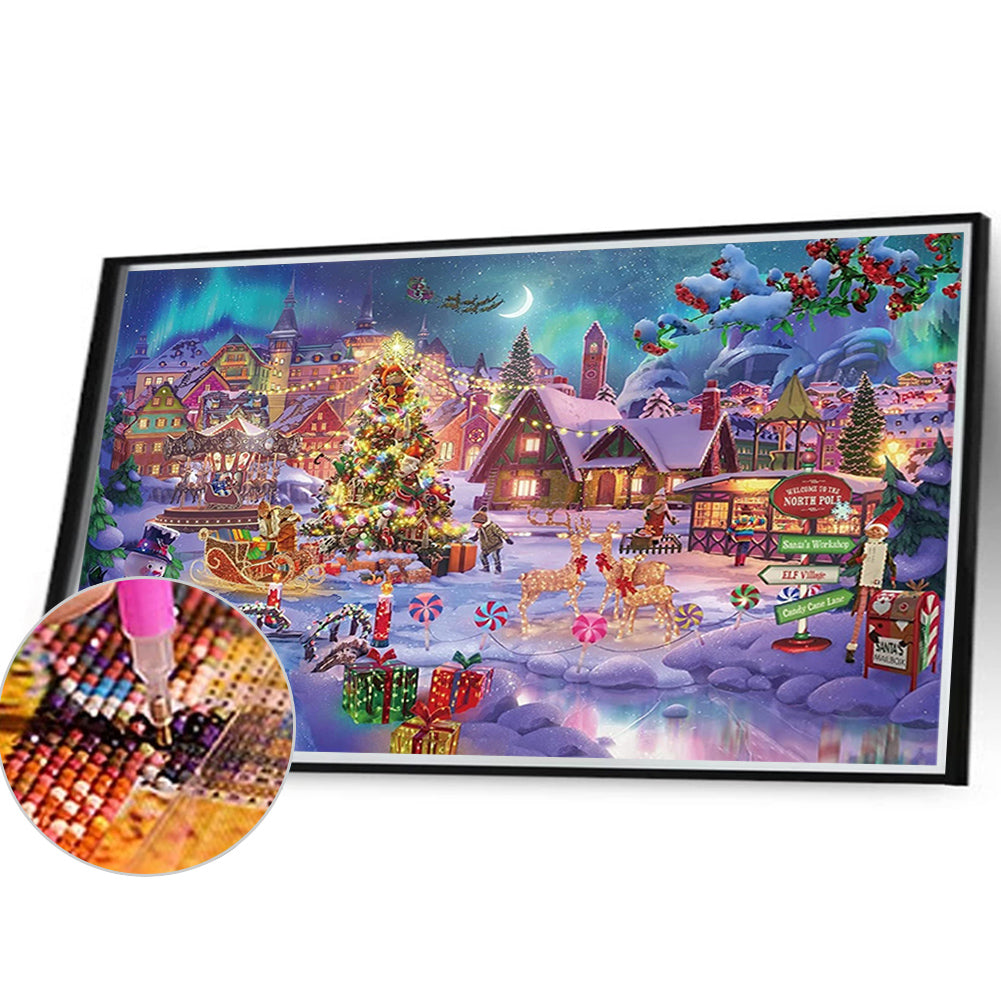 Christmas Street - Full Square Drill Diamond Painting 40*30CM