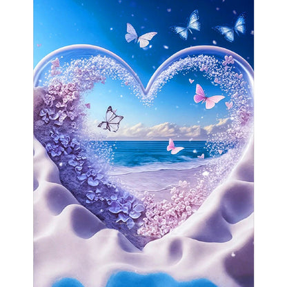 Beach Hearts - Full Square Drill Diamond Painting 30*40CM