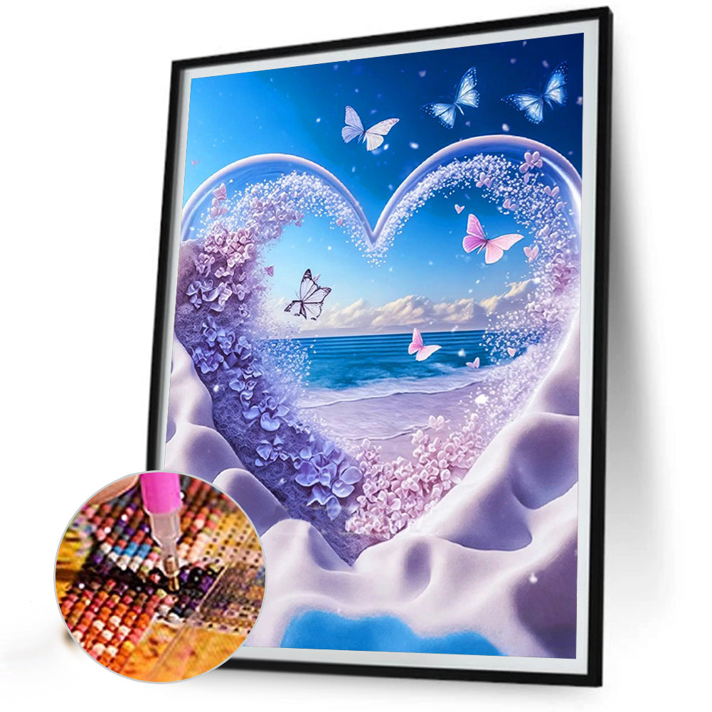 Beach Hearts - Full Square Drill Diamond Painting 30*40CM