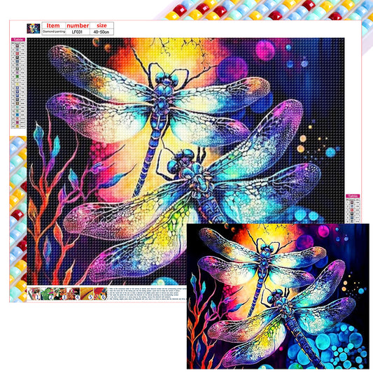 Dragonfly - Full Square Drill Diamond Painting 50*40CM