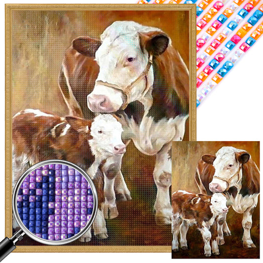 Two Cows - Full Square Drill Diamond Painting 30*40CM