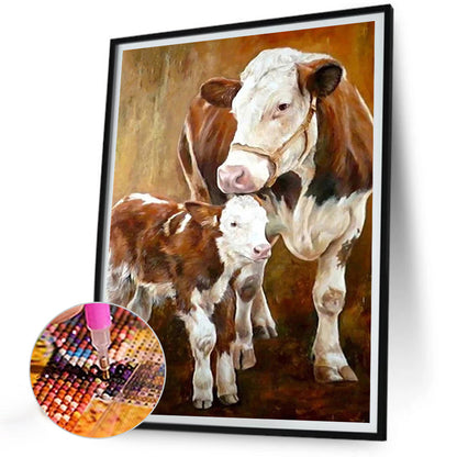 Two Cows - Full Square Drill Diamond Painting 30*40CM