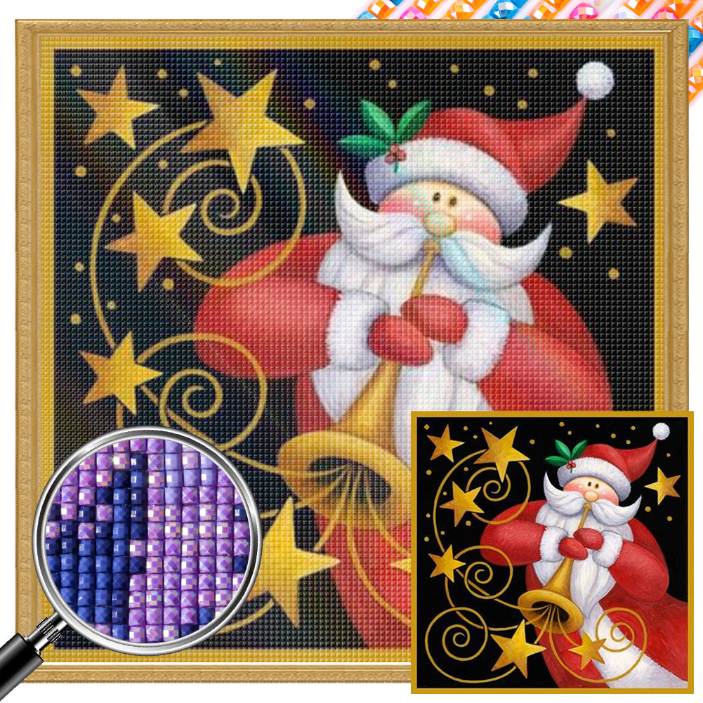 Cute Santa Claus - Full Square Drill Diamond Painting 30*30CM