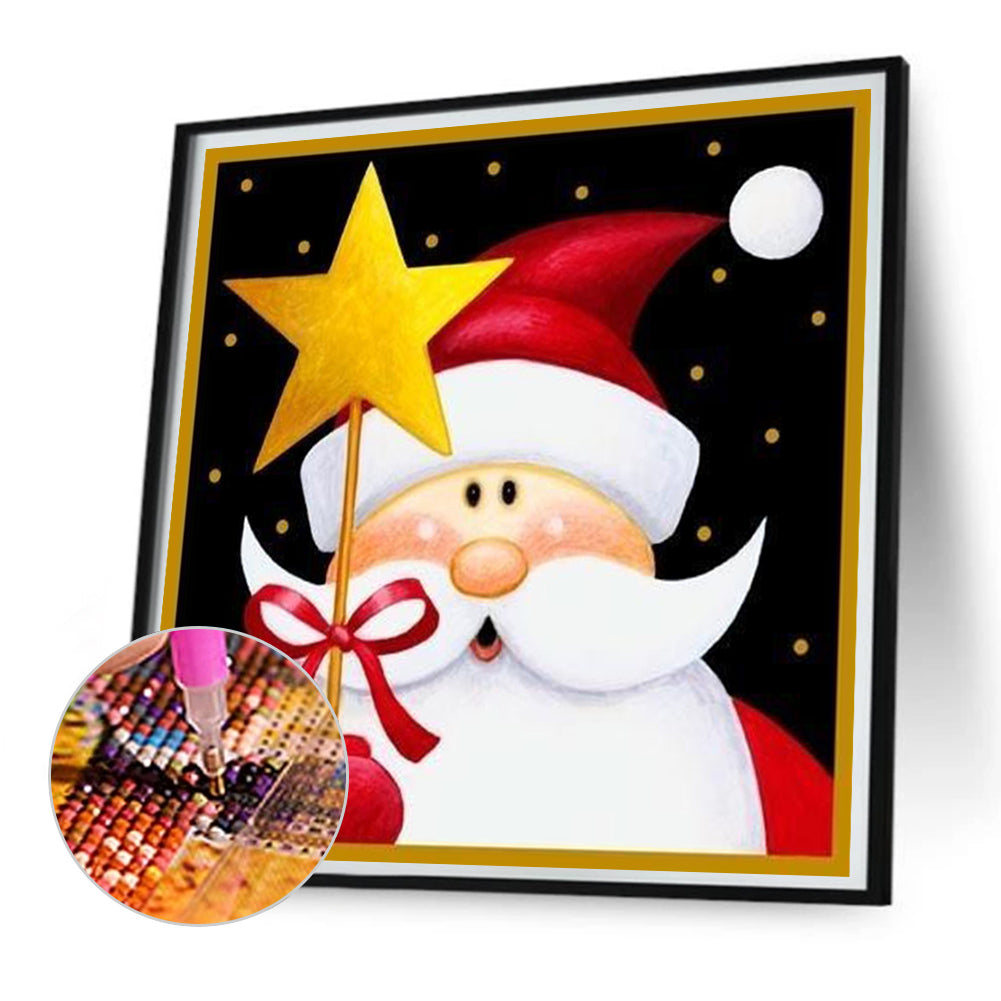 Cute Santa Claus - Full Square Drill Diamond Painting 30*30CM