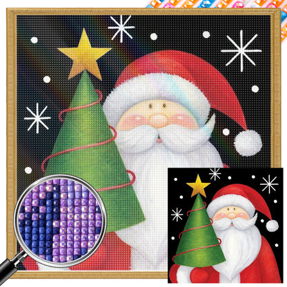 Cute Santa Claus - Full Square Drill Diamond Painting 30*30CM