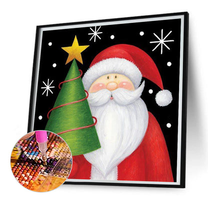 Cute Santa Claus - Full Square Drill Diamond Painting 30*30CM