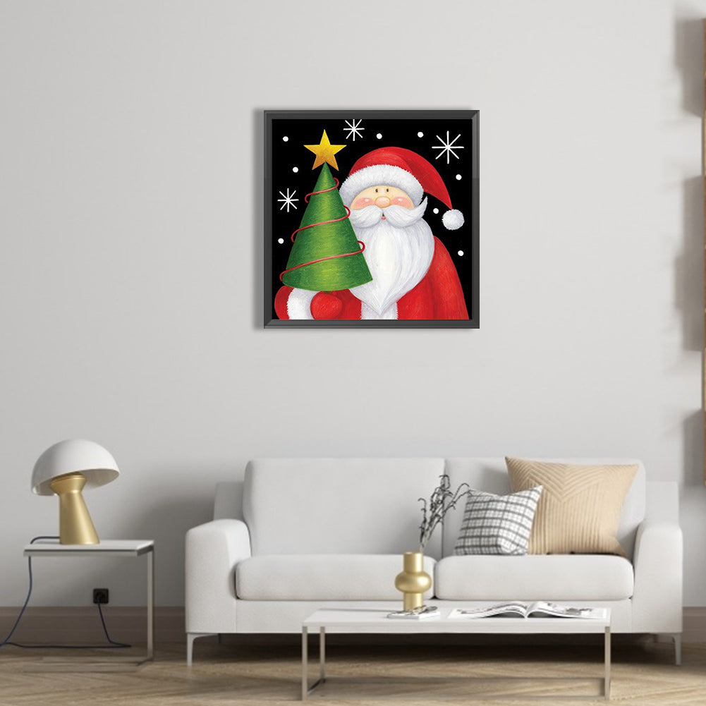 Cute Santa Claus - Full Square Drill Diamond Painting 30*30CM