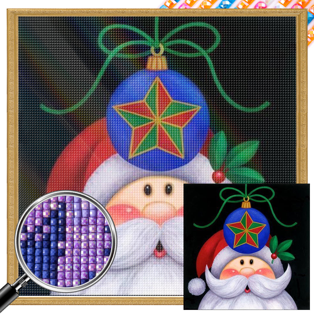 Cute Santa Claus - Full Square Drill Diamond Painting 30*30CM