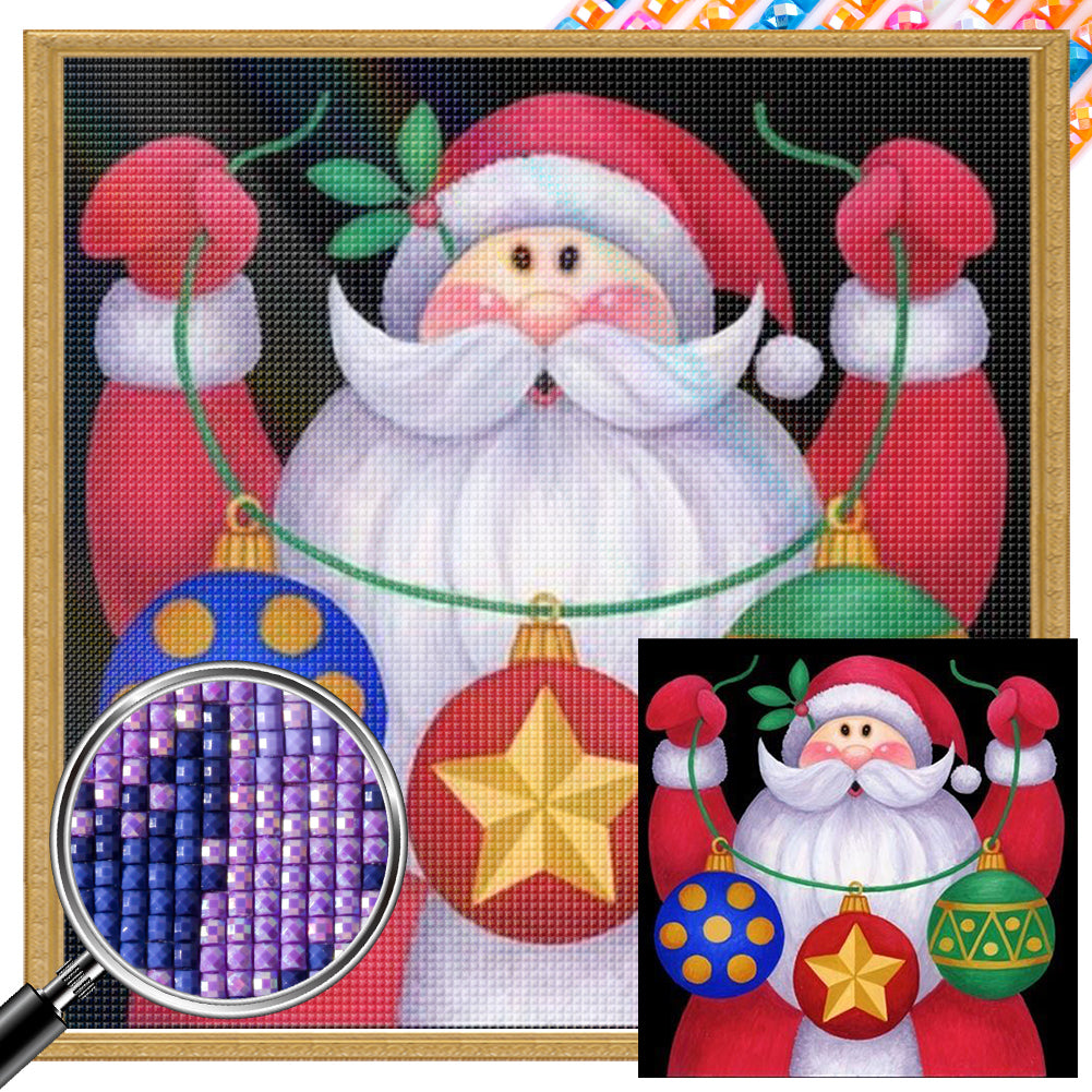 Cute Santa Claus - Full Square Drill Diamond Painting 30*30CM