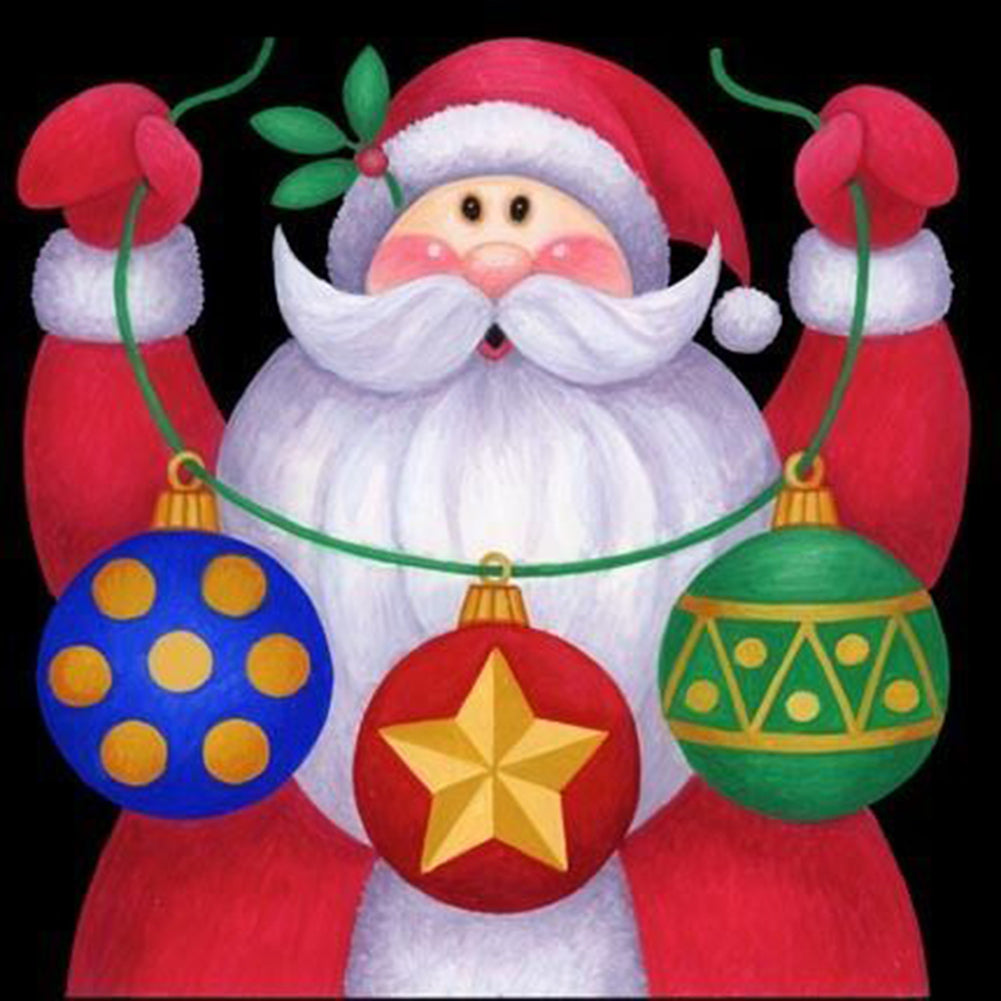 Cute Santa Claus - Full Square Drill Diamond Painting 30*30CM