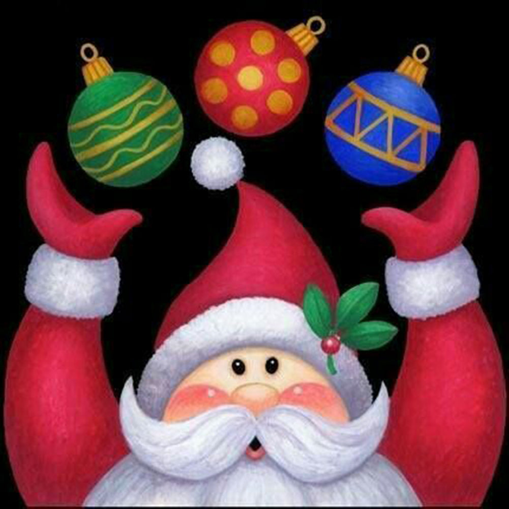 Cute Santa Claus - Full Square Drill Diamond Painting 30*30CM