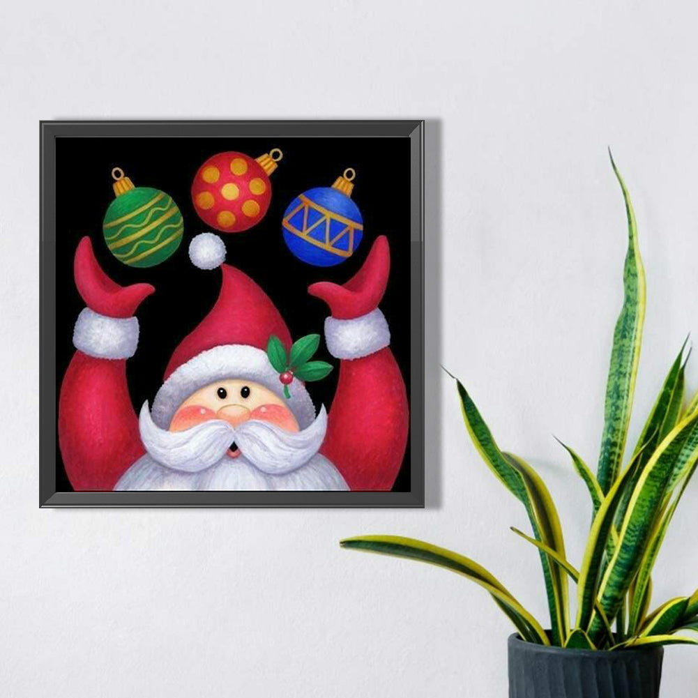 Cute Santa Claus - Full Square Drill Diamond Painting 30*30CM