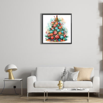 Christmas Tree - Special Shaped Drill Diamond Painting 30*30CM