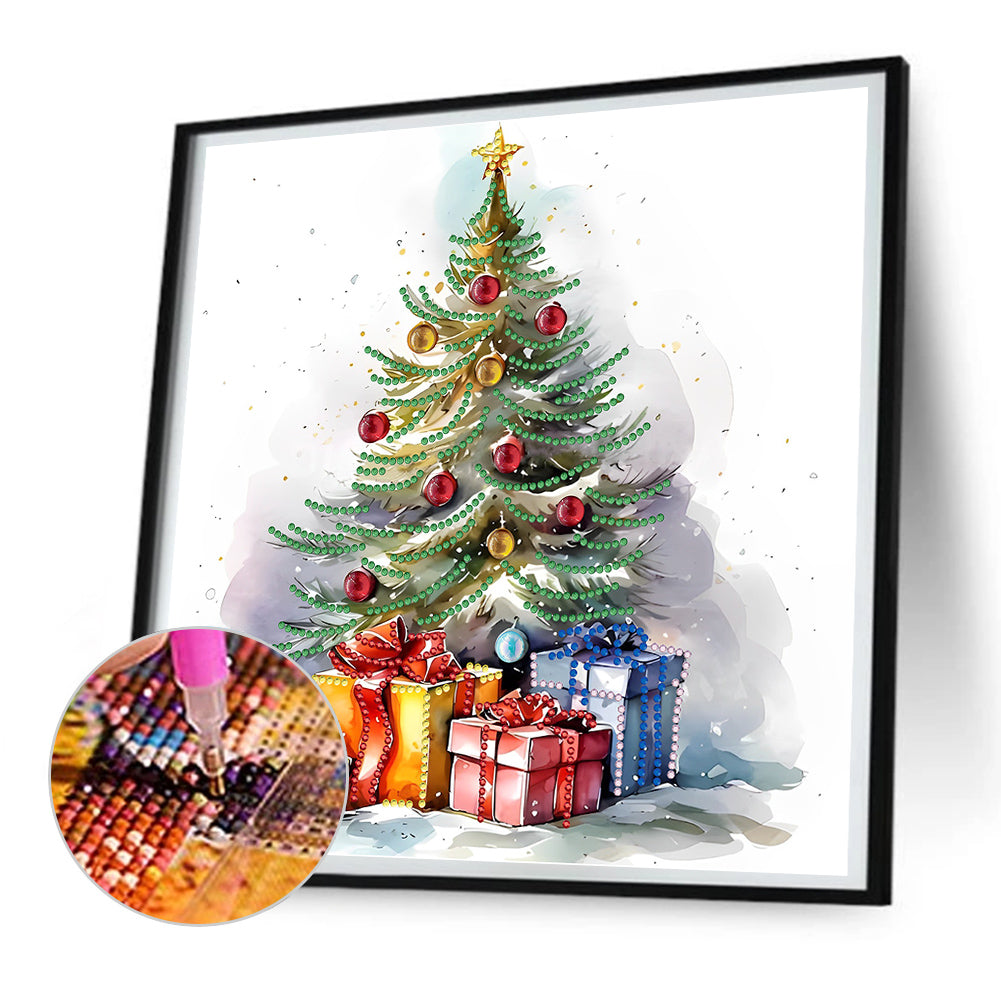 Christmas Tree - Special Shaped Drill Diamond Painting 30*30CM