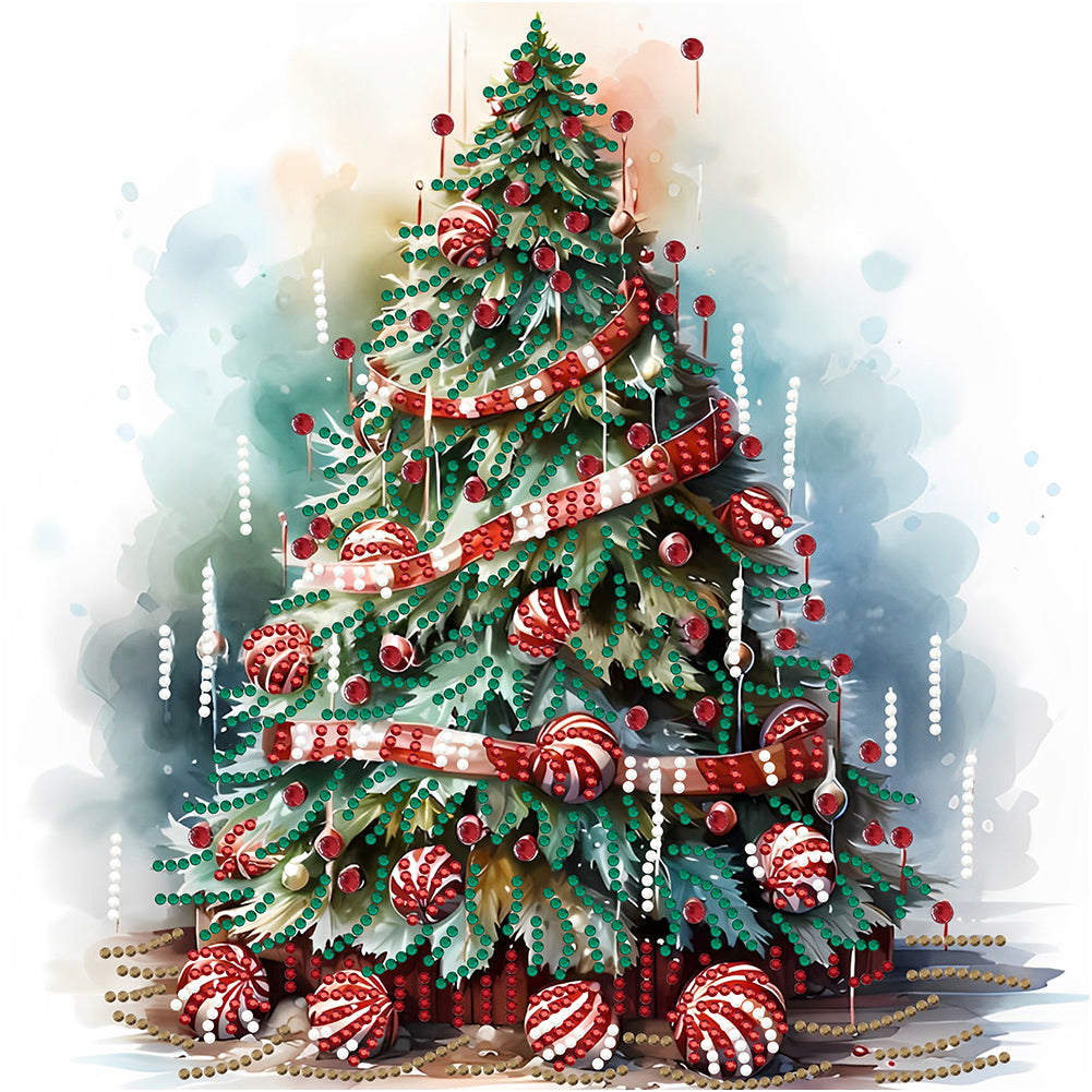 Christmas Tree - Special Shaped Drill Diamond Painting 30*30CM