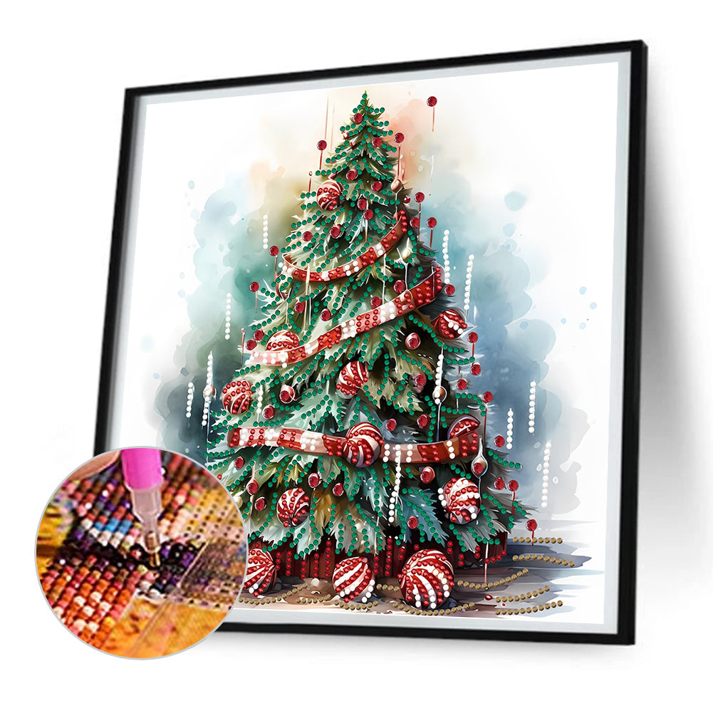 Christmas Tree - Special Shaped Drill Diamond Painting 30*30CM