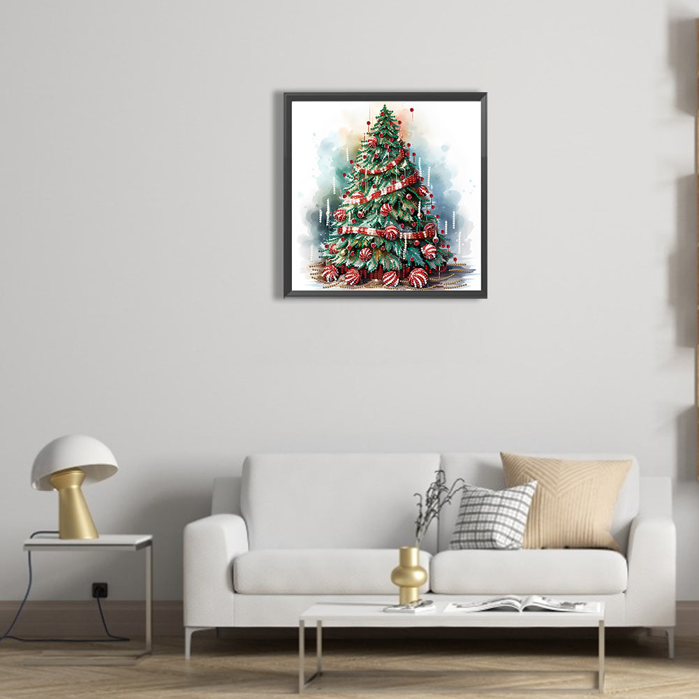 Christmas Tree - Special Shaped Drill Diamond Painting 30*30CM