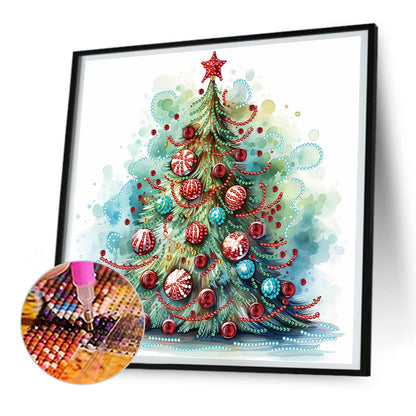 Christmas Tree - Special Shaped Drill Diamond Painting 30*30CM