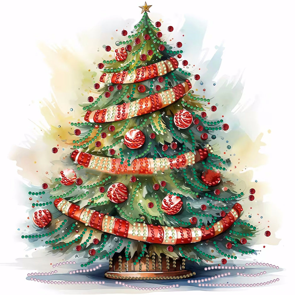 Christmas Tree - Special Shaped Drill Diamond Painting 30*30CM