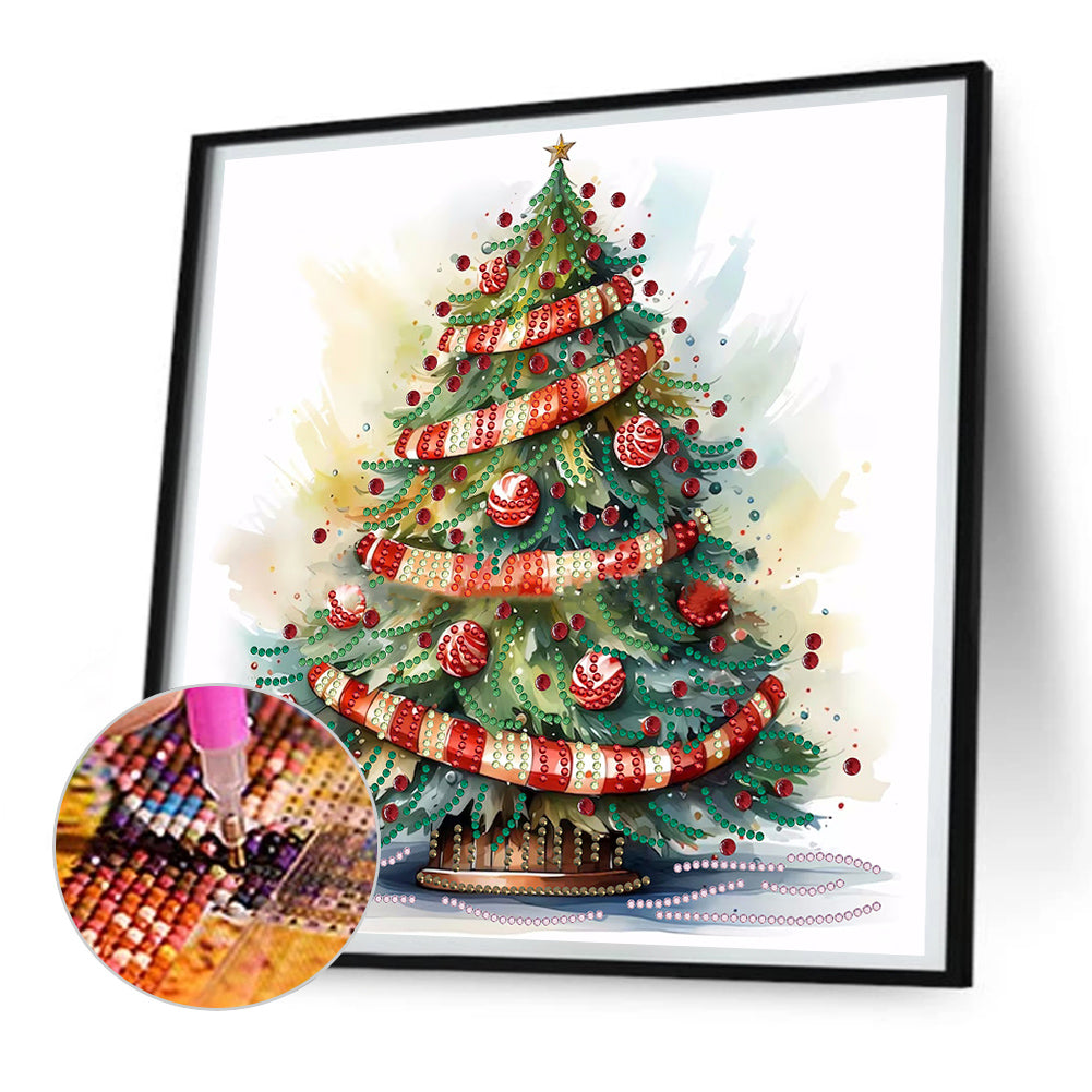 Christmas Tree - Special Shaped Drill Diamond Painting 30*30CM