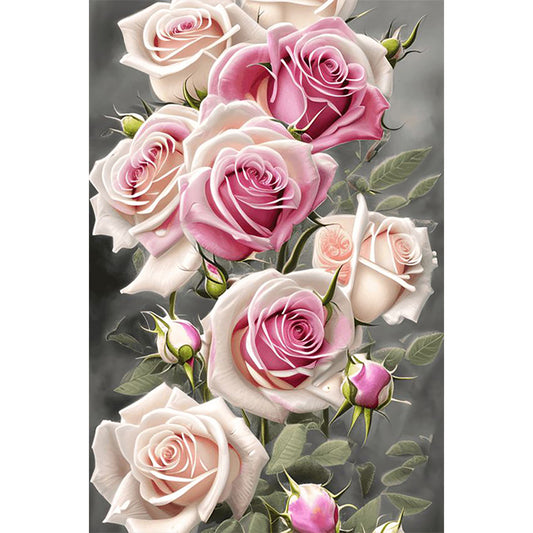 Pale Pink Rose - Full Round Drill Diamond Painting 40*60CM