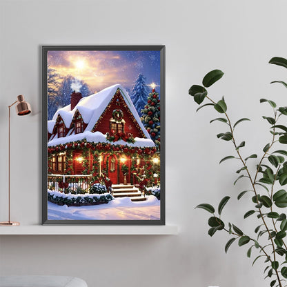 Snow House - Full Round Drill Diamond Painting 40*60CM