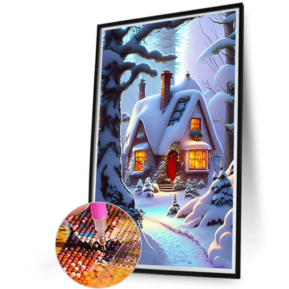 Snow House - Full Round Drill Diamond Painting 40*60CM