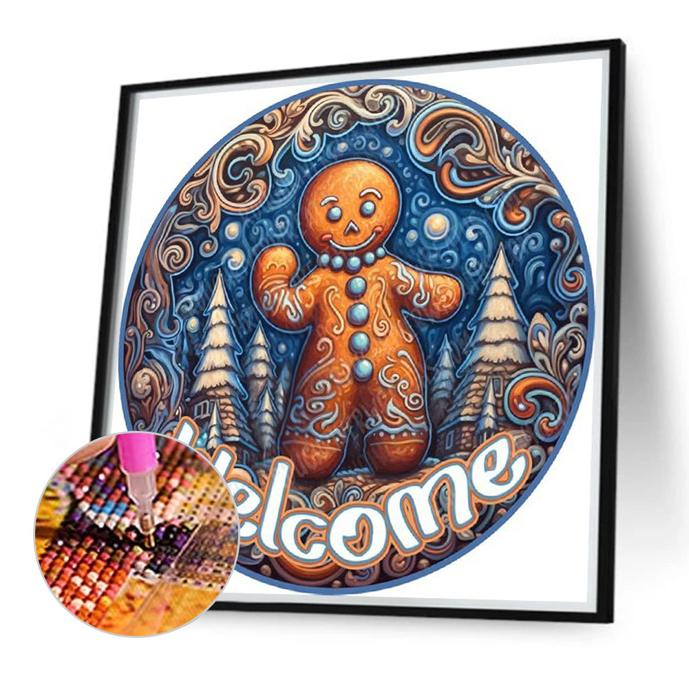 Gingerbread Boy - Full Round Drill Diamond Painting 40*40CM