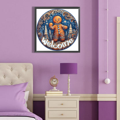 Gingerbread Boy - Full Round Drill Diamond Painting 40*40CM