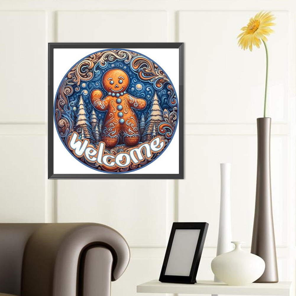 Gingerbread Boy - Full Round Drill Diamond Painting 40*40CM