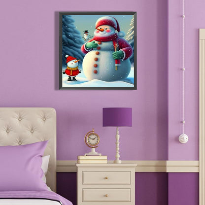 Snowman - Full Round Drill Diamond Painting 40*40CM