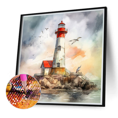 Lighthouse - Full Round Drill Diamond Painting 40*40CM