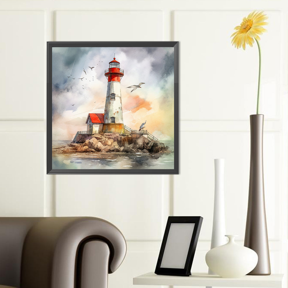 Lighthouse - Full Round Drill Diamond Painting 40*40CM