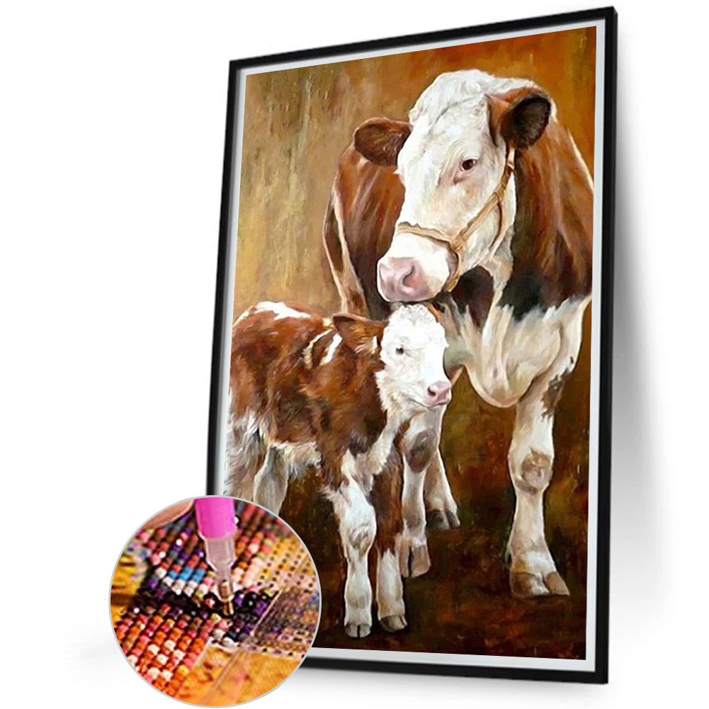 Two Cows - Full Square Drill Diamond Painting 45*60CM