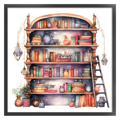 Bookshelf - 11CT Stamped Cross Stitch 60*60CM