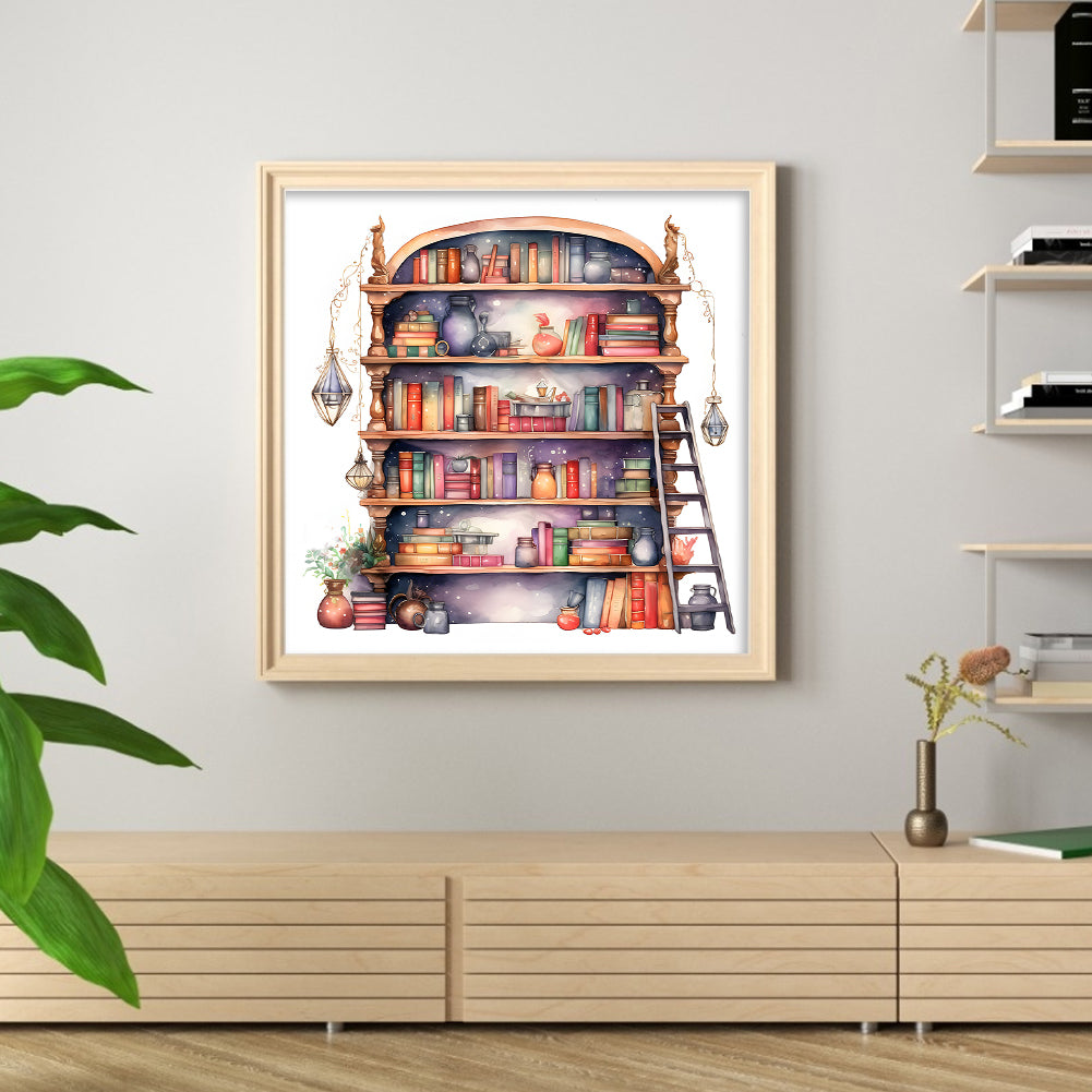 Bookshelf - 11CT Stamped Cross Stitch 60*60CM