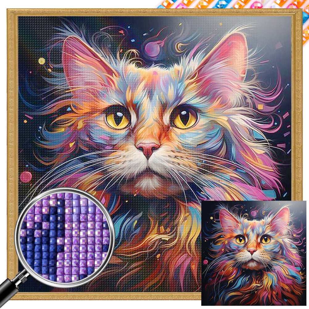 Colorful Cats - Full Square Drill Diamond Painting 40*40CM