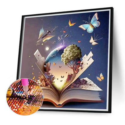 Book World - Full Round Drill Diamond Painting 40*40CM